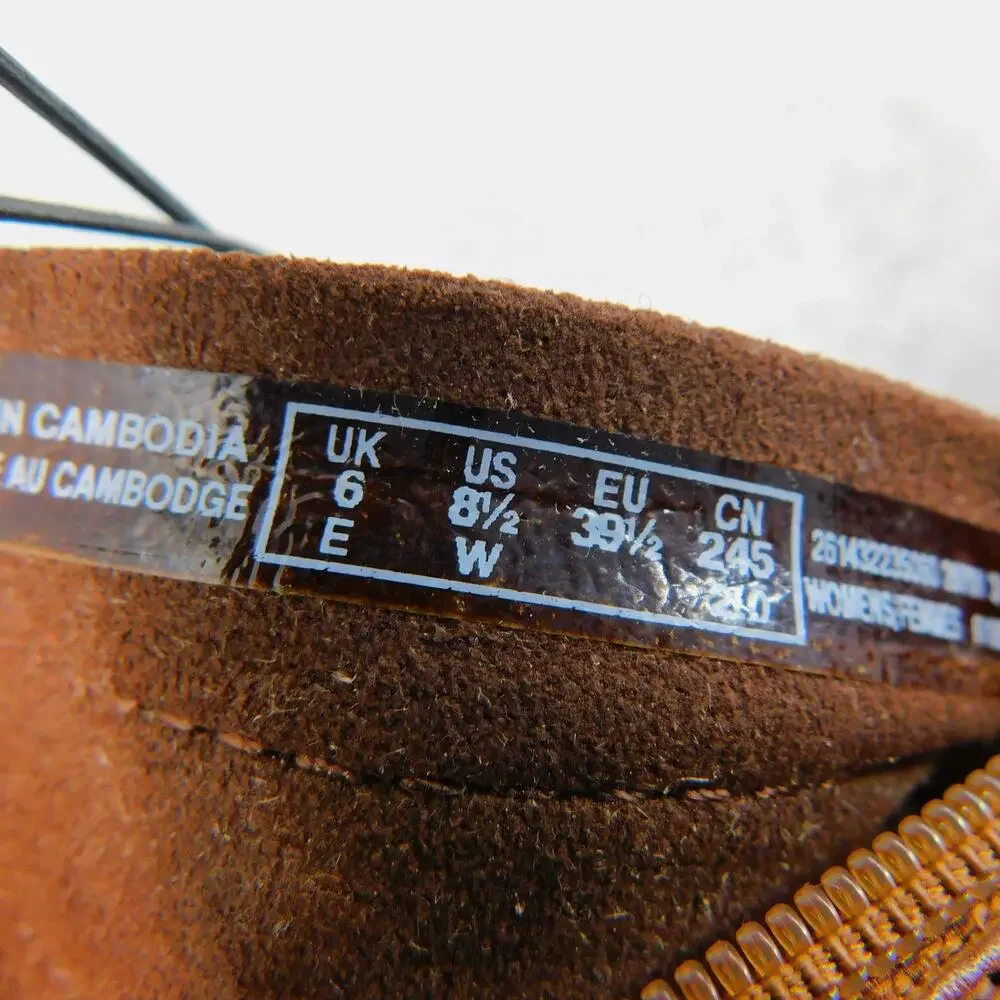 Clarks Women's Shoes Abigail Ruby Perforated Leather Dark Tan Sandal Size 8.5W - Picture 12 of 13